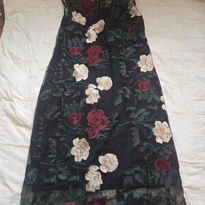 Calvin Klein Black Floral Dress